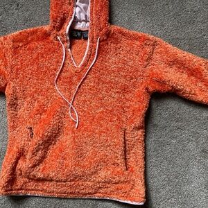 Mountain Hardwear  Orange Pink Poodle Plush hooded sweatshirt